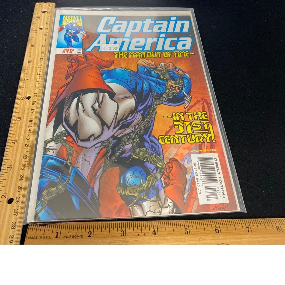 Captain America The Man Out Of Time Comic Book 1994 Marvel Comics Direct Edition